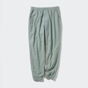 Uniqlo Cotton Relaxed Joggers Olive Green Garment Dyed Size Medium VGUC